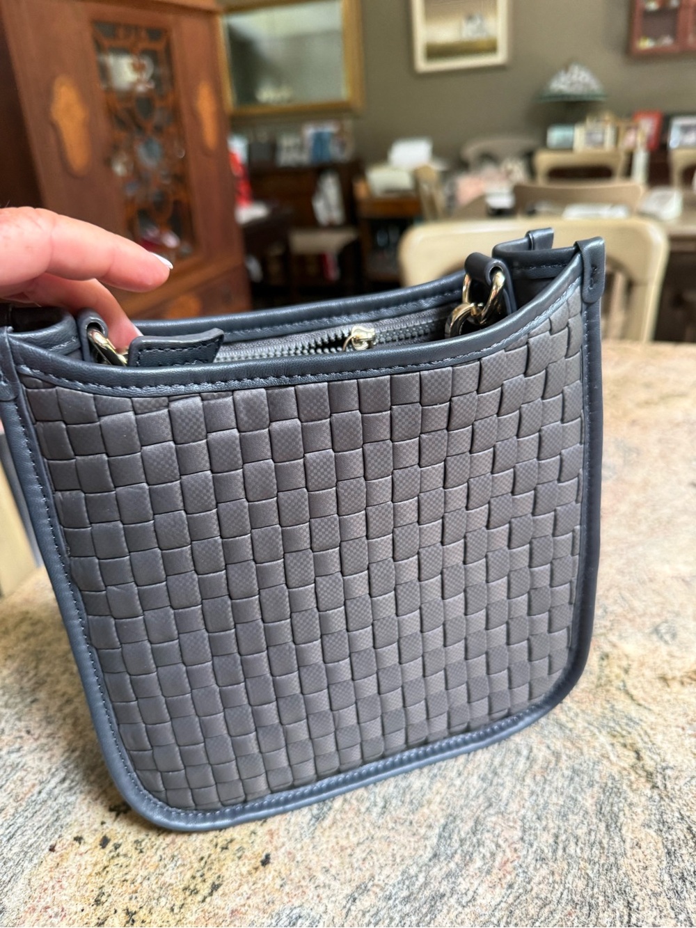 MZ Wallace Quilted Small Crossbody in Charcoal - Picture 3 of 5